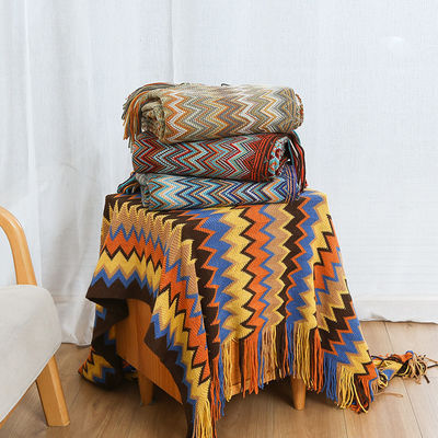 Stylish and Breathable Plain Style Knitted Blanket for Summer Office or Home Nap