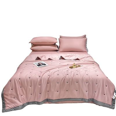 Hospital Customized Size Embroidered Tencel Four-Piece Set for Cooling Summer Nights