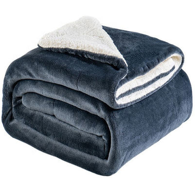 200x230cm Knitted Polyester Reversible Blanket for Home Textile