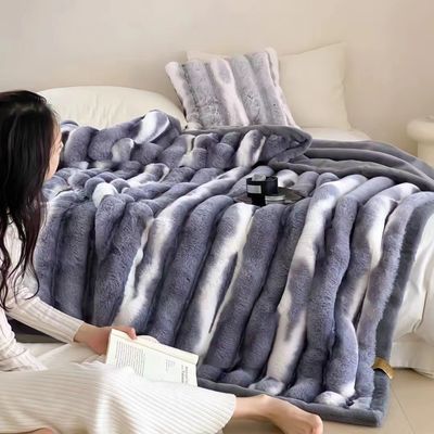 2023 Custom Newest Design Fashion Nondisposable Blanket within Karol G and Bad Bunny
