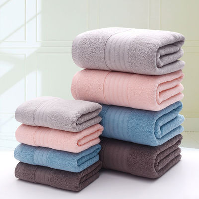 Cut Off Jacquard Plain Color Pure Cotton Towel with Soft and Absorbent Woven Fabric