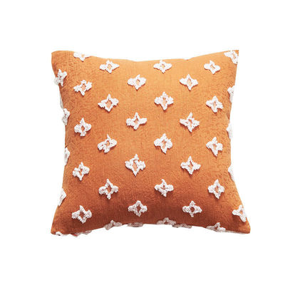 Square Bedroom Cushion Pillowcase with Embroidery Cut Flower Design from Manufacturers