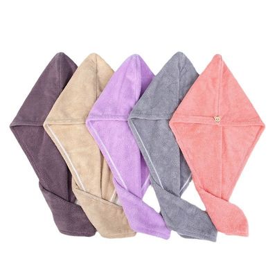 Thickened Coral Velvet Dry Hair Cap for Women 25*63cm 50g Super Absorbent and Quick Drying