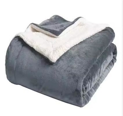 Luxury And Comfort With Our Modern Gray Flannel Sherpa Blanket All-Season