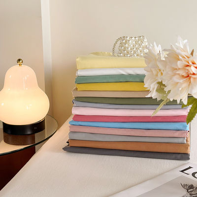 Customized Pure Cotton 60S 200TC Bed Linen Solid Color 133*72 Bed Sheet Set for Home Hotel