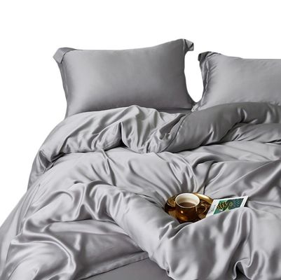 19mm Thread Count Fitted Sheet Set 100% Silk Oeko-TEX Certified Duvet Cover Included