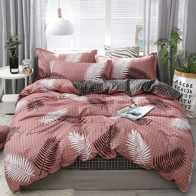 Thread Count 400TC Customized Designs Cotton Duvet Cover Set with 4 Pieces Bed Sheet Set