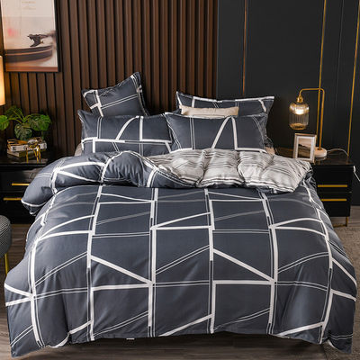 Aloe Cotton Cartoon Simple Four-Piece Set of Print for Skin-Friendly Student Dormitory
