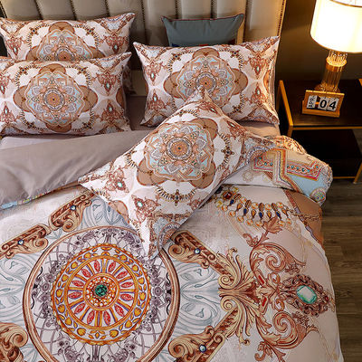 Digital Printing Bedding Set with Polyester Comforter Cover and Luxury Bed Sheets