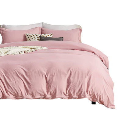 Polyester Filling Washable Bedding Set with Solid Pattern Type and Zipper Closure