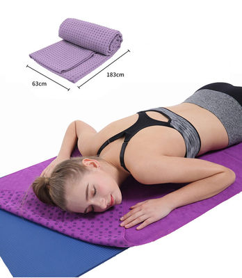 Non-Slip Hot Yoga Towel with Silicone Dots Eco Friendly and Customized Printing Designs