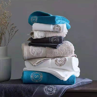 5 Star Hotel 100% Cotton Spa Face Hand Bath Towel Sets with Custom Logo and Solid Color