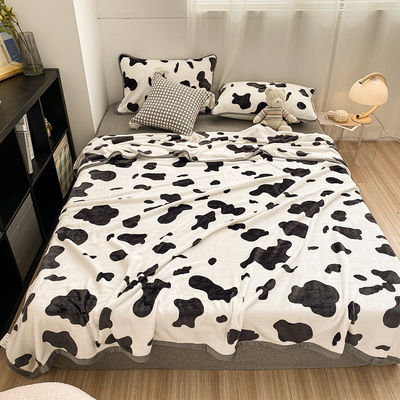 Thickened Milk Fleece Coral Flannel Sofa Cover for Office Nap and Air Conditioning