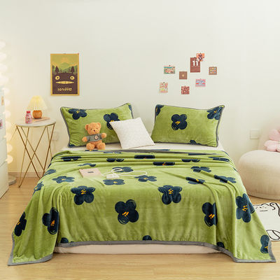 Thickened Milk Fleece Coral Flannel Sofa Cover for Office Nap and Air Conditioning