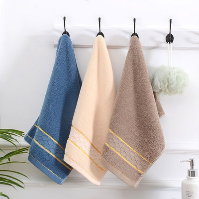 Pure Cotton 32S Gold Wire Double Lattice Towel with Customer Logo Embroidery