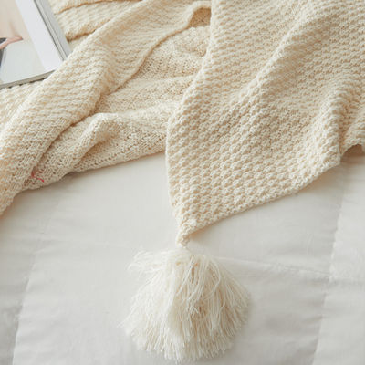 Nordic Style Knitted Wool Blanket for Travel Office Air Conditioning Sofa Leisure Cover