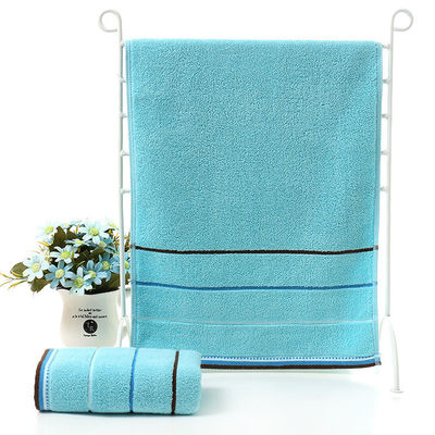Bath Towel in Striped Satin File Jacquard Pure Cotton Material for All-aged Customers