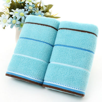 Bath Towel in Striped Satin File Jacquard Pure Cotton Material for All-aged Customers