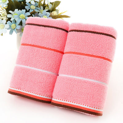 Bath Towel in Striped Satin File Jacquard Pure Cotton Material for All-aged Customers
