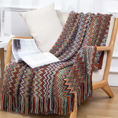 Stylish and Breathable Plain Style Knitted Blanket for Summer Office or Home Nap