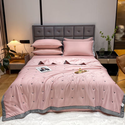 Hospital Customized Size Embroidered Tencel Four-Piece Set for Cooling Summer Nights