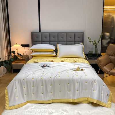 Hospital Customized Size Embroidered Tencel Four-Piece Set for Cooling Summer Nights