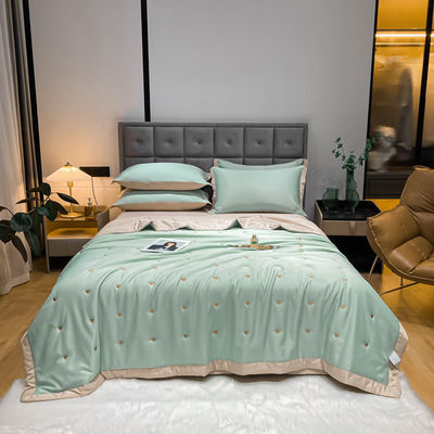 Hospital Customized Size Embroidered Tencel Four-Piece Set for Cooling Summer Nights