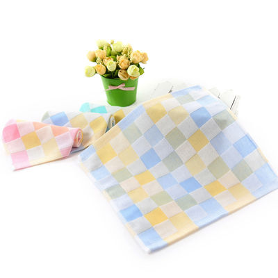 Cartoon Plaid Hooded Towel in Customized Color for Kindergarten Children's Feeding