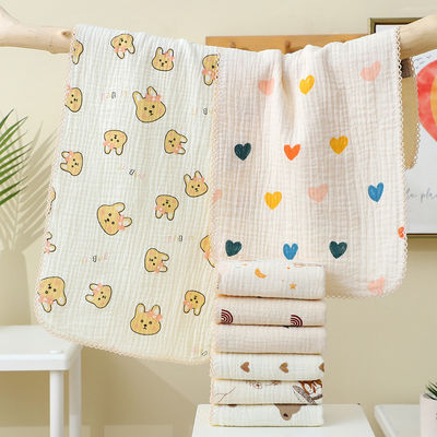 Animal Print 100% Cotton Custom Cartoon Printed Woven Baby Kids Small Mini Face Towel