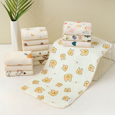 Animal Print 100% Cotton Custom Cartoon Printed Woven Baby Kids Small Mini Face Towel
