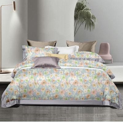 Home Customize Printing Queen King Size Cotton Bedding Sets with Plant Flowers and Plants