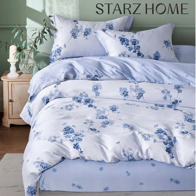 Home Customize Printing Queen King Size Cotton Bedding Sets with Plant Flowers and Plants