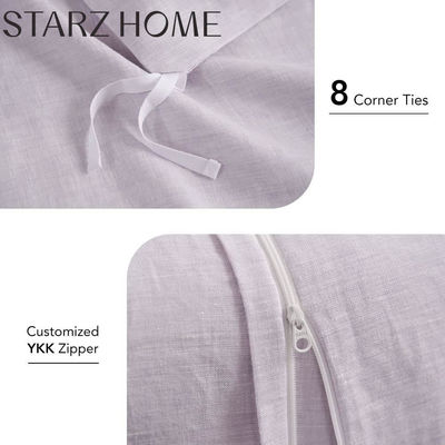 All-Season Disposable Bedding Set 100% Linen Duvet Cover with Elastic and Best Reviewed