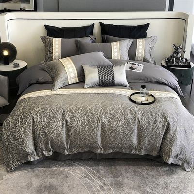 Printed Long-Staple Cotton Four-Piece Set High Precision Embossing Printed 3 pcs