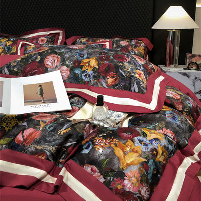 Summer Season Four-Piece Set 100% Long-staple Cotton Digital Print Customized Designs