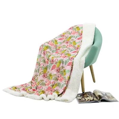 Christmas Customized Printed Sherpa Throw Soft Cozy Plush Fleece Blankets for Sofa Bedding Winter