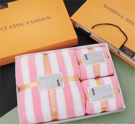 Thickened Warp Knitted Plush Cationic Set 3 in 1 Towel for Adults Designer Microfiber
