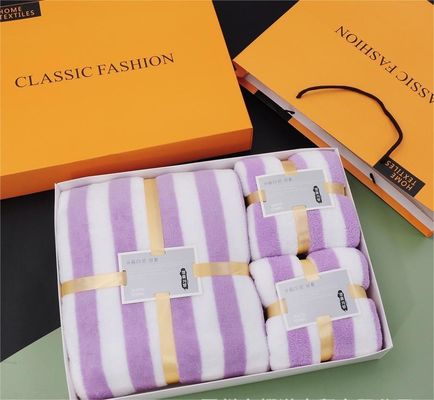Thickened Warp Knitted Plush Cationic Set 3 in 1 Towel for Adults Designer Microfiber