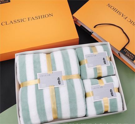 Thickened Warp Knitted Plush Cationic Set 3 in 1 Towel for Adults Designer Microfiber