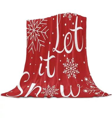 Solid Color Children's Printed Blanket in Flannel for Cozy Christmas Sweater Wear