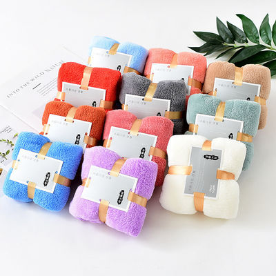 Thick Absorbent Coral Fleece Bath Towel Set Regular Size 70*140cm 35*75cm 1 Piece
