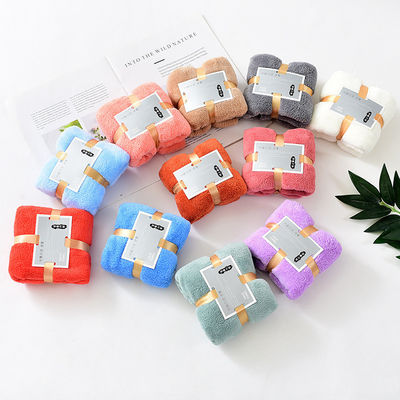 Thick Absorbent Coral Fleece Bath Towel Set Regular Size 70*140cm 35*75cm 1 Piece