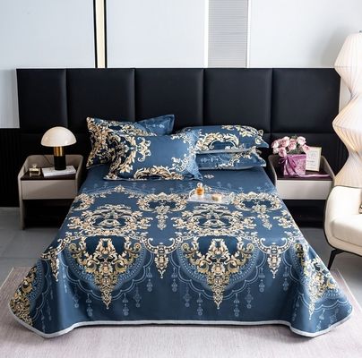 2024 Modern Wedding Bedding Type Wedding Four-piece Kit Ice Silk Mat Set