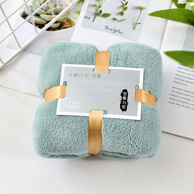 Thick Absorbent Coral Fleece Bath Towel Set Regular Size 70*140cm 35*75cm 1 Piece