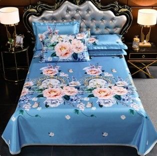 2024 Modern Wedding Bedding Type Wedding Four-piece Kit Ice Silk Mat Set