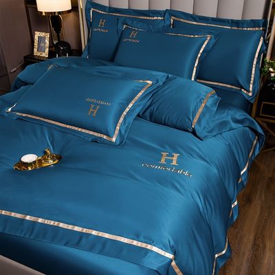 Non Disposable Luxury Bed Sheets Ice Silk Bedding Set For Comfortable Sleep
