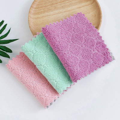 Everyday Kitchen Cleaning Cloth with Double-Sided Water Absorption and Wave Pattern