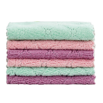 Everyday Kitchen Cleaning Cloth with Double-Sided Water Absorption and Wave Pattern