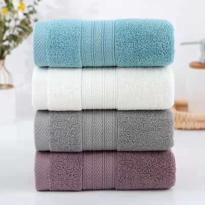 Luxury Hotel Towel Set Custom Embroidery Logo 100% Cotton White Bath Hand Face Towels