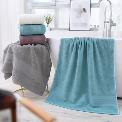 Luxury Hotel Towel Set Custom Embroidery Logo 100% Cotton White Bath Hand Face Towels